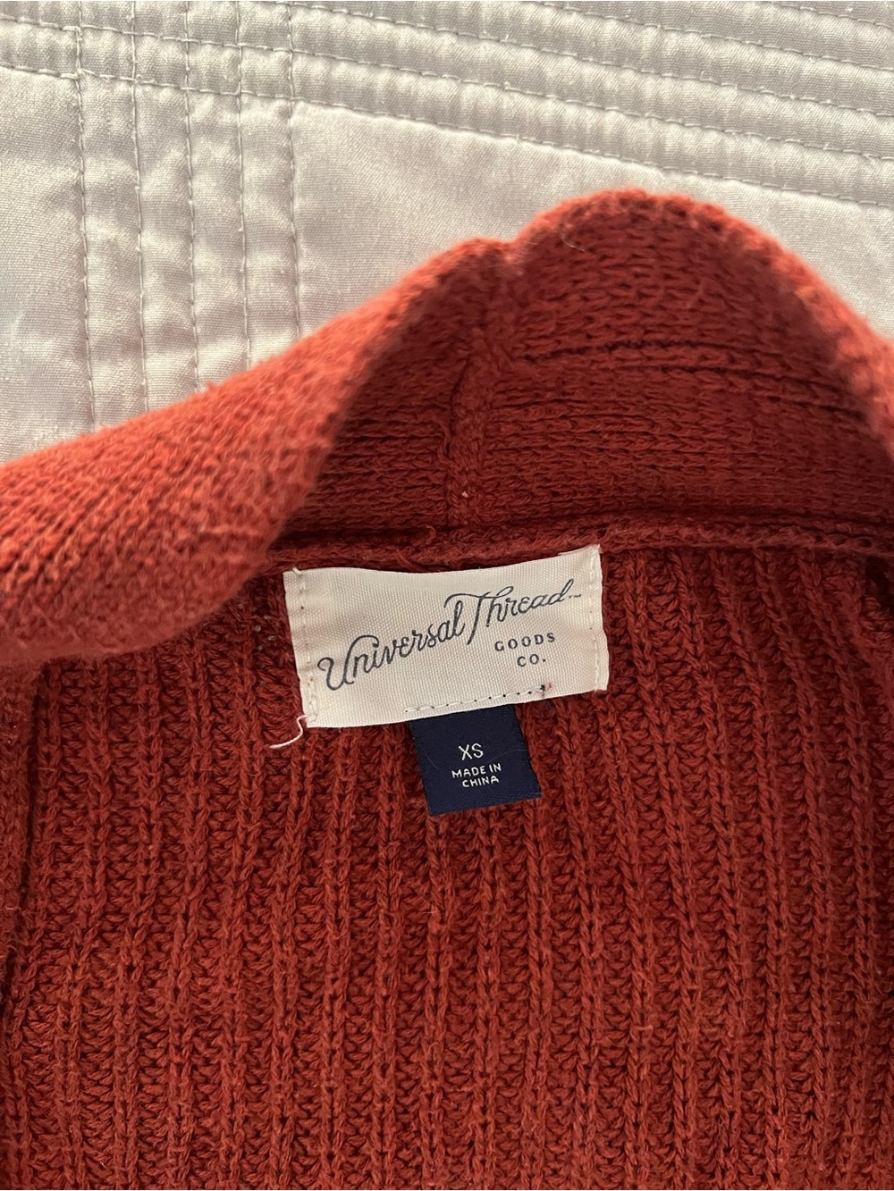 Universal Thread Open-Front Rust Orange Knit Cardigan - Picture 2 of 2
